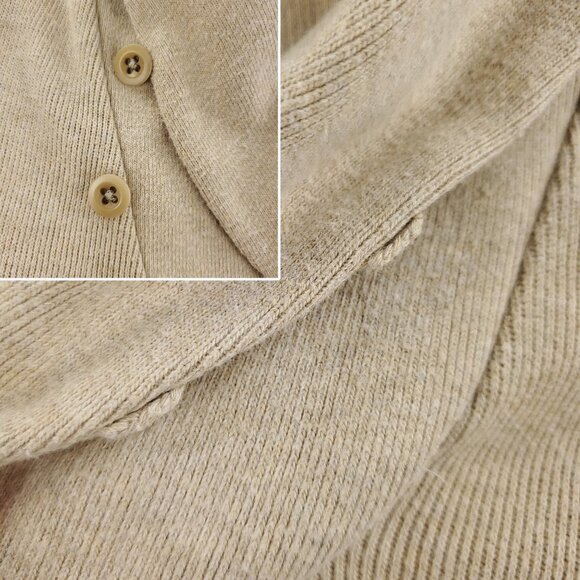 Polo Ralph Lauren Vintage Shawl Neck Sweater Pony Cotton Dry Cleaned Men's Large - Picture 6 of 13